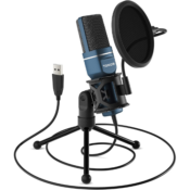 Condenser PC Gaming Microphone with Tripod Stand & Pop Filter $19.24 After...
