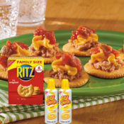 Family Size RITZ Original Crackers + 2 Bottles Easy Cheese Cheddar Snack...