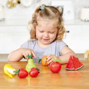 Hape Wooden Healthy Cutting Play Fruits with Play Knife $12.59 (Reg. $23)