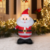 Walmart Early Black Friday! Holiday Time 4 ft Santa Inflatable $14.98