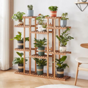 9-Tier Wooden Plant Stand $57.99 Shipped Free (Reg. $169.99) - FAB Ratings!