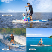 Inflatable Stand Up Paddle Board with Accessories & Backpack $179.99 Shipped...