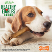 2 Count Nylabone Healthy Edibles All-Natural Long Lasting Flavor Chew Treats...