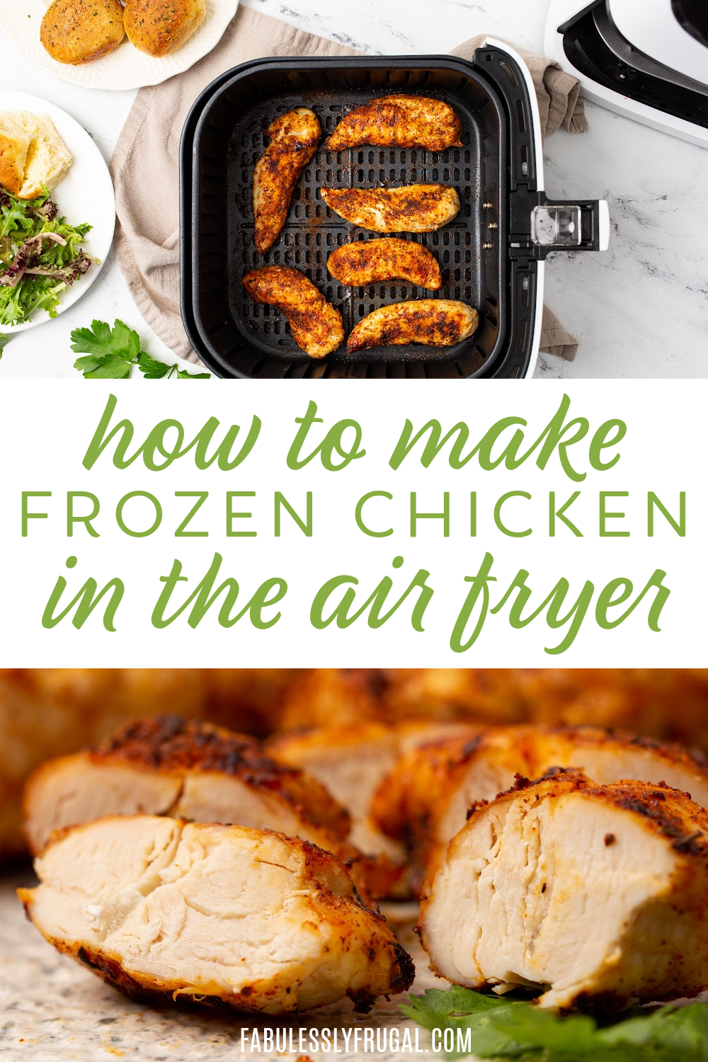 how to make frozen chicken in the air fryer