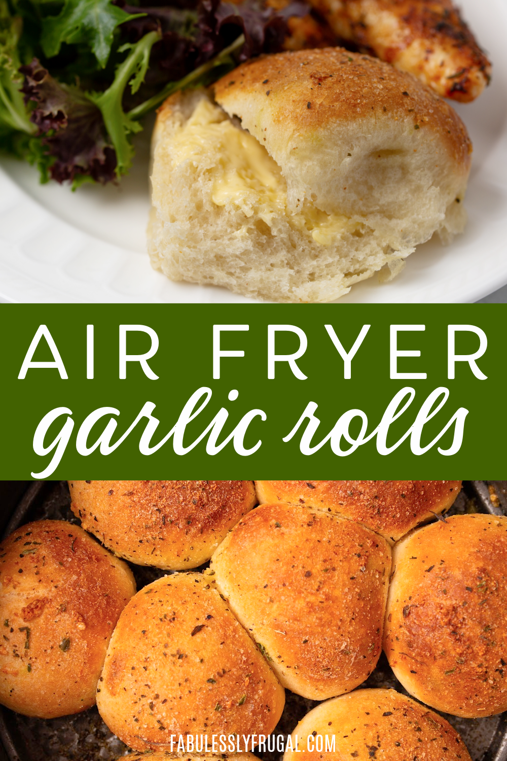 Quick and Easy Air Fryer Garlic Rolls Recipe - Fabulessly Frugal