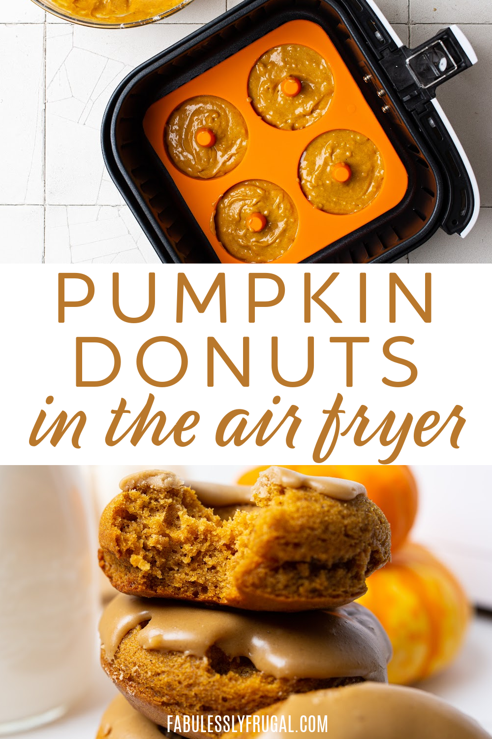 Pumpkin donuts in the air fryer