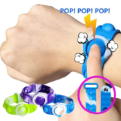 Get unlimited bubble wrap activity with these Push Pop Fidget Bracelet...
