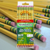 Ticonderoga 30-Count Pre-Sharpened Pencils as low as $3.56 Shipped Free...