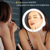 8-inch Large Makeup Mirror with Lights and Tweezers $6.90 After Code (Reg....