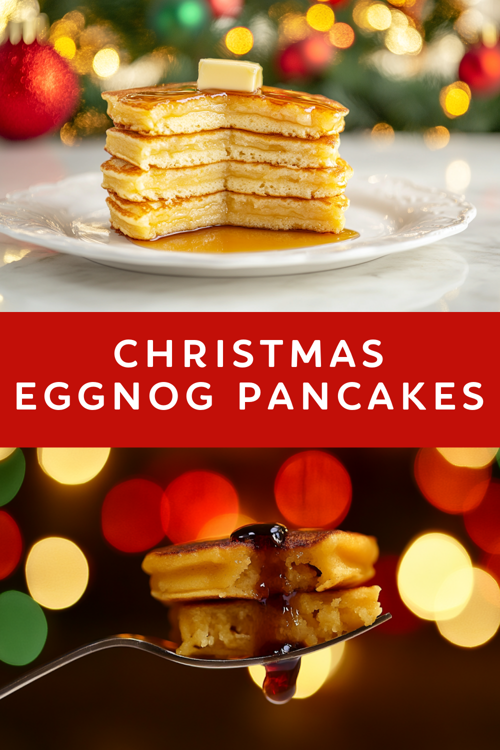 christmas eggnog pancakes