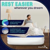 Today Only! EnerPlex Never-Leak Air Mattresses with Built in Pump $47.96...