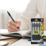 Pilot 5-Pack G2 Retractable Black Gel Pens $1.80 (Reg. $11.35) | $0.36/pen