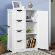 Enjoy Extra Storage with this Wooden Bathroom Floor Cabinet $111.99 Shipped...