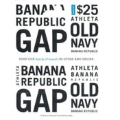 Today Only! $25 Gift Card just $20 - Use at Old Navy, Athleta, Gap or Banana...