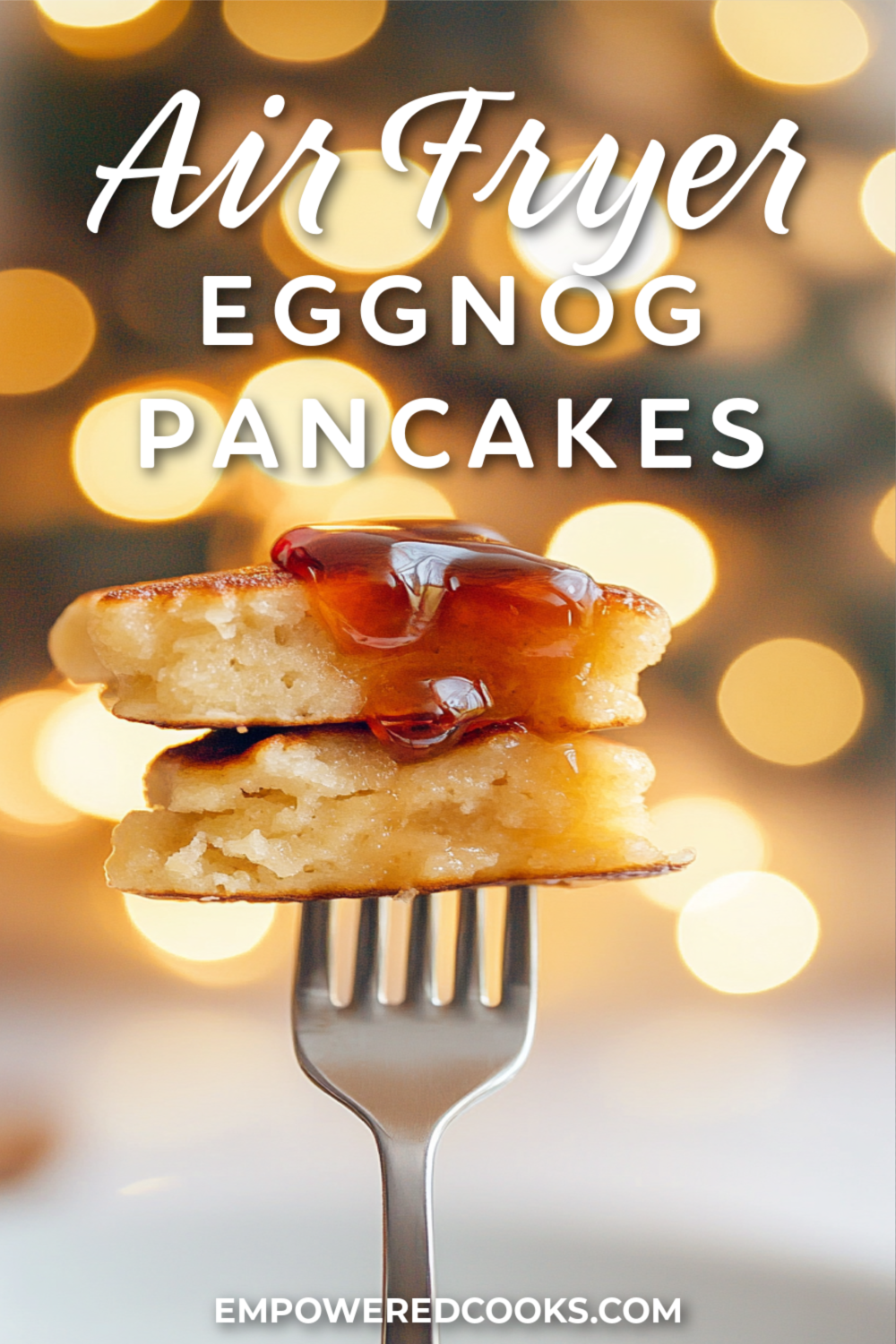 air fryer eggnog pancakes