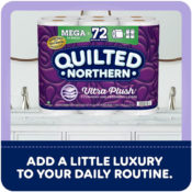 18 Mega Rolls Quilted Northern Ultra Plush Toilet Paper as low as $13.21...