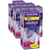204-Count Always Xtra Protection Daily Feminine Panty Liners as low as...
