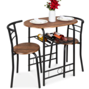 3-Piece Wooden Dining Table Set $110 Shipped Free (Reg. $160) | 3 Color...