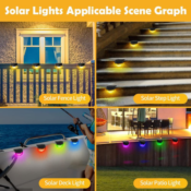 4 Pack Solar Step Lights Outdoor $12.74 (Reg. $49.98) | $3.19 each!