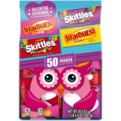 50-Count Mixed Fun Size Pouch Skittles & Starburst Variety Pack $10.43...