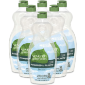 6 Bottles Seventh Generation Free and Clear Dish Soap as low as $13.66...