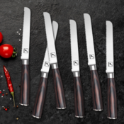 6-Piece 5-Inch German Stainless Steel Steak Knives $35.90 Shipped Free...