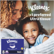 960-Count Kleenex Ultra Soft Facial Tissues as low as $11.89 Shipped Free...