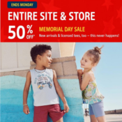 Enjoy 50% Off Osh Kosh B'gosh Entire Site & Store Sale this Memorial Day...