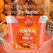 3 Count Glade 3-Wick Candle Pumpkin Spice Things Up as low as $5.69 Shipped...