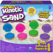 Kinetic Sand 8-Pack Seashell Containers with 4 Neon Sand Colors $8.99 (Reg....