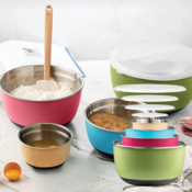 Set of 4 Stainless Steel Mixing Bowls w/ Airtight Lids $28.04 Shipped Free...