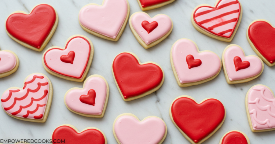 Heart-Shaped Valentine's Day Sugar Cookies