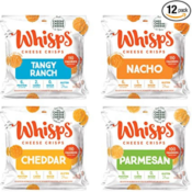 Whisps 12 Pack Cheese Crisps - Variety Keto Snacks, .63 Oz as low as $9.74...