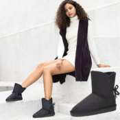 Women’s Classic Fur Lined Mid Calf Warm Winter Snow Boots $19.99 After...