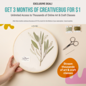 Get Crafty with CreativeBug, Access to Thousands of FAB Arts and Crafts,...