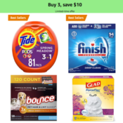$10 Off 3 Select Household Items!