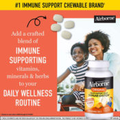 116 Count Airborne Immune Support Chewable Tablets, 1000 mg, Citrus Flavor...