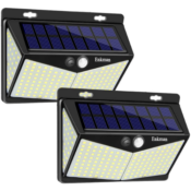 2-Pack Solar Outdoor 208 LED Wireless Motion Sensor Lights $17.99 After...