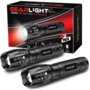 2-Pack Zoomable Tactical Flashlights with High Lumens and 5 Modes $13.19...