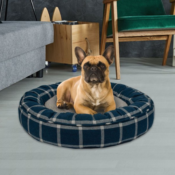 4 Colors! 25 Inch Round Plush Pet Bed $8.09 (Reg. $18)