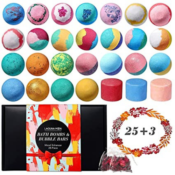 28-Piece Gift Set Organic Bath Bomb & Bubble Bars $21.24 After Code...