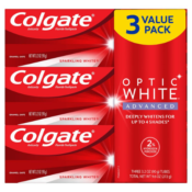 3-Pack Colgate Optic White Advanced Teeth Whitening Toothpaste with Fluoride...