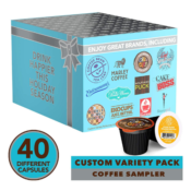 40-Count Coffee Pods Variety Pack Sampler Single Serve Coffee as low as...