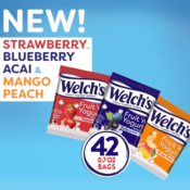42-Count Welch's Fruit 'n Yogurt Fruit Snacks $21.59 (Reg. $27) | 51¢...