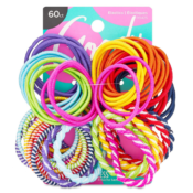 60-Piece Goody Assorted In Brights and Pastels Elastic Hair Ties as low...