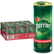 Perrier 30 Pack Strawberry Flavored Carbonated Mineral Water, 8.45 Fl Oz...