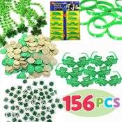 Set of 156 Pieces St. Patrick's Day Accessories and Party Favors $14.99...