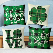 St Patricks Day 18x18 Set of 4 Throw Pillows Covers $14.98 (Reg. $22.99)...