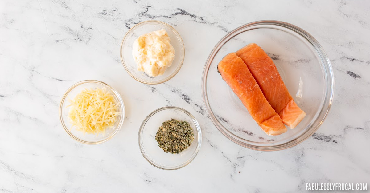 parmesan salmon ingredients for the air fryer