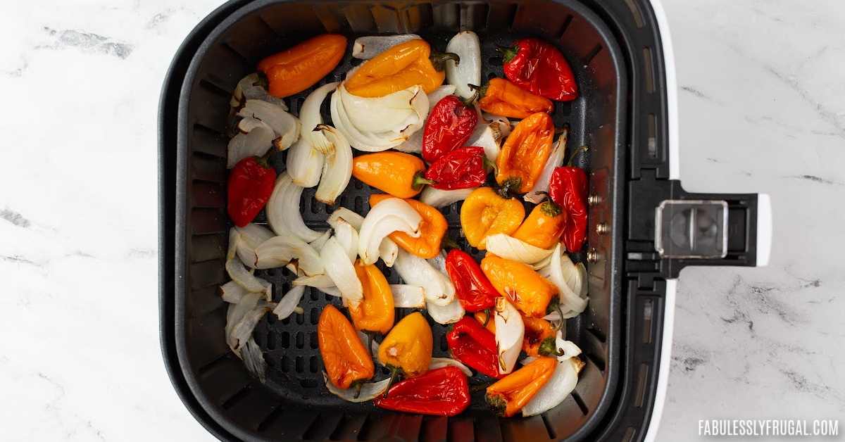 roast peppers and onions in the air fryer